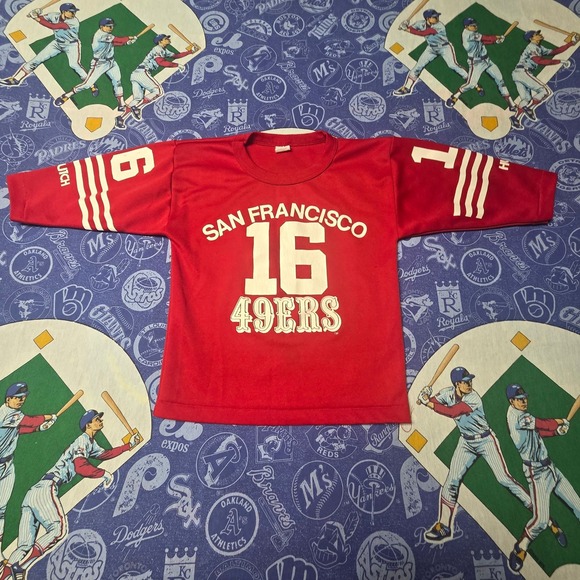Hutch Other - Vintage San Francisco 49ers Joe Montana 16 Jersey Youth S Hutch Red Football